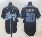 Nike Detroit Lions #20 B.Sanders black baseball Joint name -BD 03