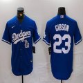 Nike Los Angeles Dodgers #23 Kirk Gibson blue majestic baseball jerseys 02