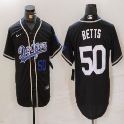 Nike Dodgers #50 Mookie Betts black majestic baseball Jersey-BD 03