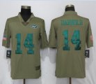 Nike New York Jets 14 Darnold Olive Salute To Service Limited Jersey