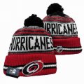 2024 Carolina Hurricanes red white black NHL Sports Cuffed Knit Hats