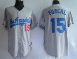 Los Angeles Dodgers 15 Furcal Grey baseball jersey