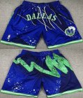 Dallas Mavericks blue nba shorts with pocket-XD