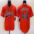 Nike Houston Astros #44 Yordan Alvarez orange majestic baseball jerseys Joint name -BD 01