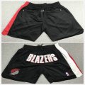 Portland Trail Blazers black nba shorts with Pocket