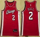 Nike Chicago Bulls #2 Lonzo Ball red nba basketball jerseys-XD 01