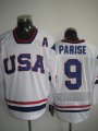 2010 Team USA Olympic #9 Parise white Jerseys