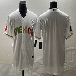 2023 World Cup Mexico blank white majestic baseball jerseys 44