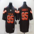 Nike Cleveland Browns #95 Myles Garrett brown Color Rush Limited Jerseys-BD