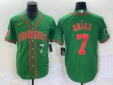 2023 World Cup Mexico #7 Julio Urias green red majestic baseball jerseys 142