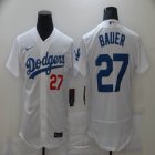 Los Angeles Dodgers #27 Trevor Bauer white Flexbase Authentic Collection Jersey