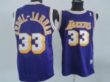 Los Angeles Lakers 33 ABDUL- JABBAR purple throwback nba jerseys