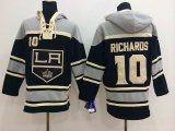 Los Angeles Kings #10 Mike Richards black NHL Hooded Sweatshirt