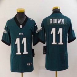 Youth Philadelphia Eagles #11 Carson A.J. Brown green Color Rush Limited Jersey-BD