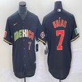 2023 World Cup Mexico #7 Julio Urias black majestic baseball jerseys 243