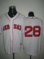 Mlb Boston Red Sox 28 GONZALEZ white jersey