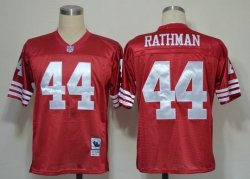 San Francisco 49ers #44 Tom Rathman Red NFL Throwback Jerseys