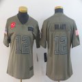 Women New England Patriots #12 Tom Brady Nike Camo 2019 Salute to Service Limited Jersey