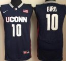 Uconn Huskies #10 Bird blue ncaa basketball jersey