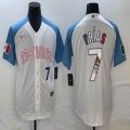 2023 World Cup Mexico #7 Julio Urias white skyblue majestic baseball jerseys 27