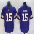 Minnesota Vikings #15 Joshua Dobbs purple Nike Vapor F.U.S.E. Limited Jersey 03