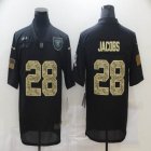 Nike Oakland Raiders #28 Josh Jacobs black Camo Salute to Service Limited Jersey-BD