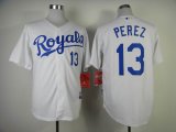 MLB Jerseys Kansas City Royals PEREZ 13 White jersey