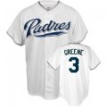 San Diego Padres 3 Greene white Majestic Jerseys