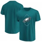 Philadelphia Eagles Majestic Maximized Crew Neck T-Shirt â€“ Midnight Green