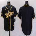 Nike Los Angeles Dodgers blank black gold fashion baseball jerseys