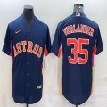 Nike Houston Astros #35 Justin Verlande dark blue baseball jerseys -BD 01