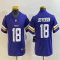 Youth Nike Dallas Vikings #18 Justin Jefferson purple Color Rush Limited Jersey