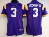 Women LSU Tigers Odell Beckham Jr. 3 NCAA Football Jersey - purple