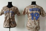 2016 New Toronto Blue Jays #19 Jose Bautista Camo Womens Stitched Baseball Jersey