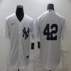 Nike New York Yankees #42r White majestic baseball Jerseys-BD