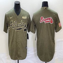 Nike Atlanta Braves blank green camo majestic baseball MLB Jerseys