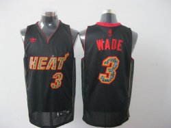 adidas Miami Heat 3 Dwyane Wade black new nba jersey