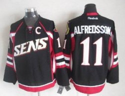 Reebok Ottawa Senators #11 ALFREDSSON Black jerseys