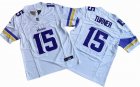 Minnesota Vikings 15# Dallas Turner Nike white Vapor F.U.S.E. Limited Jersey