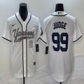 Nike New York Yankees #99 Aaron Judge white majestic baseball Jersey Joint name 02