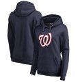 Washington Nationals Women's Plus Sizes Primary Team Logo Pullover Hoodie - Navy