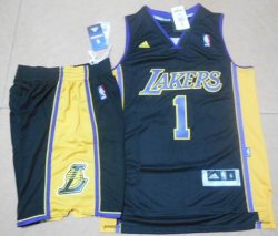 Los Angeles Lakers #1 D-Angelo Russell black nba basketball suits