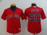 Youth Boston Red Sox #50 Mookie Betts red majestic baseball Jersey