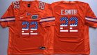 Florida Gators #22 E.SMITH orange USA Flag college football Jerseys