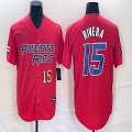 Puerto Rico Baseball #15 Emmanuel Rivera red 2023 World Baseball Classic Replica Player Jersey 06