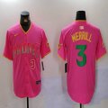 Nike San Diego Padres #3 Jackson Merrill pink MLB Baseball jerseys Joint Name 01