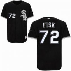 Chicago White Sox #72 Fisk Black mlb jersey