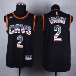 2015 Cleveland Cavaliers 2 Kyrie Irving black fashion nba jersey