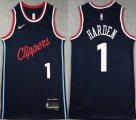 Nike Los Angeles Clippers #1 James Harden dark blue nba jerseys -XD