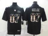 Nike Kansas City Chiefs Travis Kelce #87 black Color Rush Limited Jerseys Goddess Fashion Edition